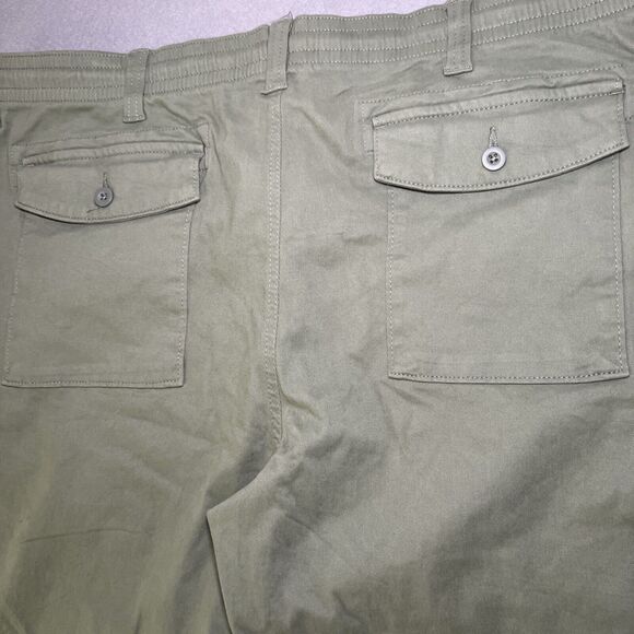 Roundtree Yorke Casuals NWT Mens Shorts Size 42 Straight Fit Drawstring Olive - Picture 6 of 11